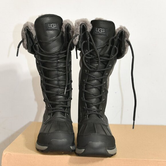 Black/Gray UGG Ladies' Adirondack Tall Boot III - Picture 2 of 14